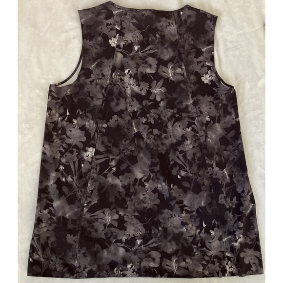 Athleta Zephyr Sleeveless Tank Top Athletic Casual Black White Gray Size Medium - Picture 2 of 10
